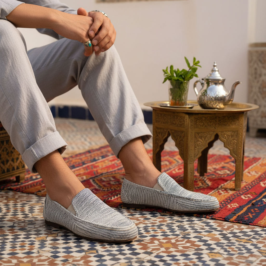Raffia Loafers for Men – Lightweight Summer Slip On Shoes