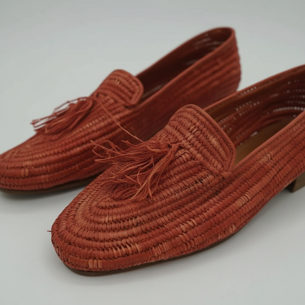 Raffia Loafers for Men – Handmade Summer Slip On Shoes