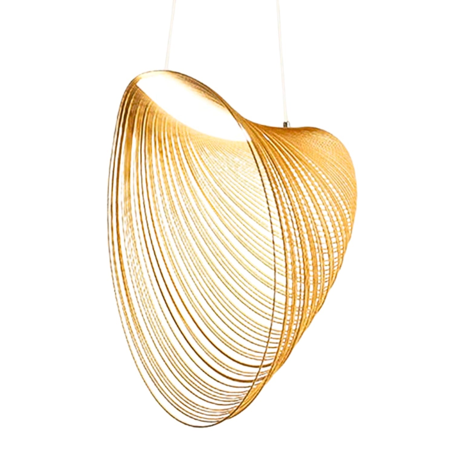 Japandi Modern Wood Ring Ceiling Light Fixture