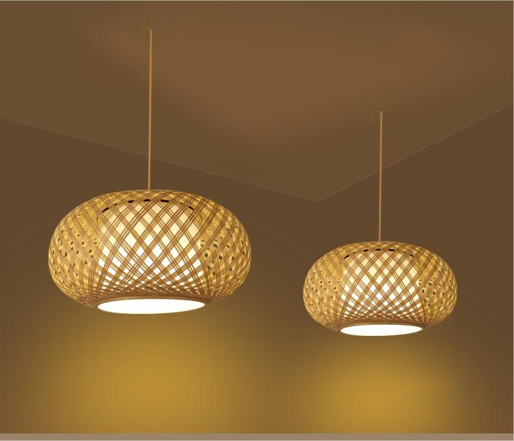 Joyce Woven Bamboo Pendant Light