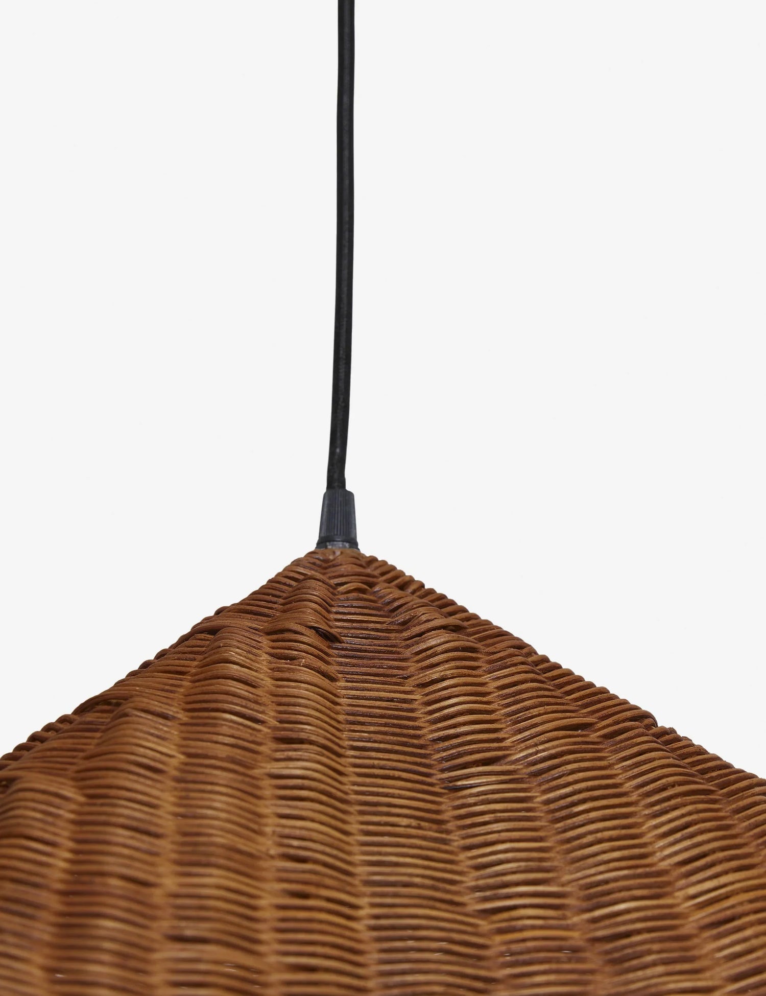 Kalani Scallop Rattan Pendant Light – Cone Shade