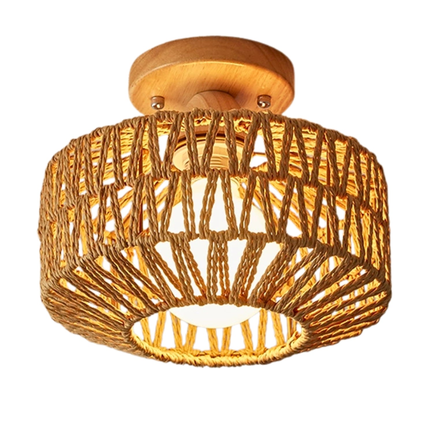 Kenmi boho Rattan Ceiling Light