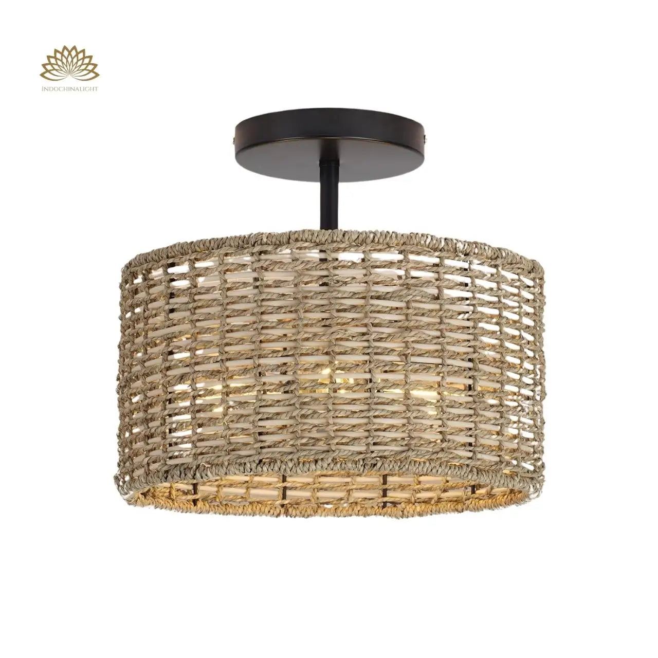 Lannister Wicker Drum Pendant Light