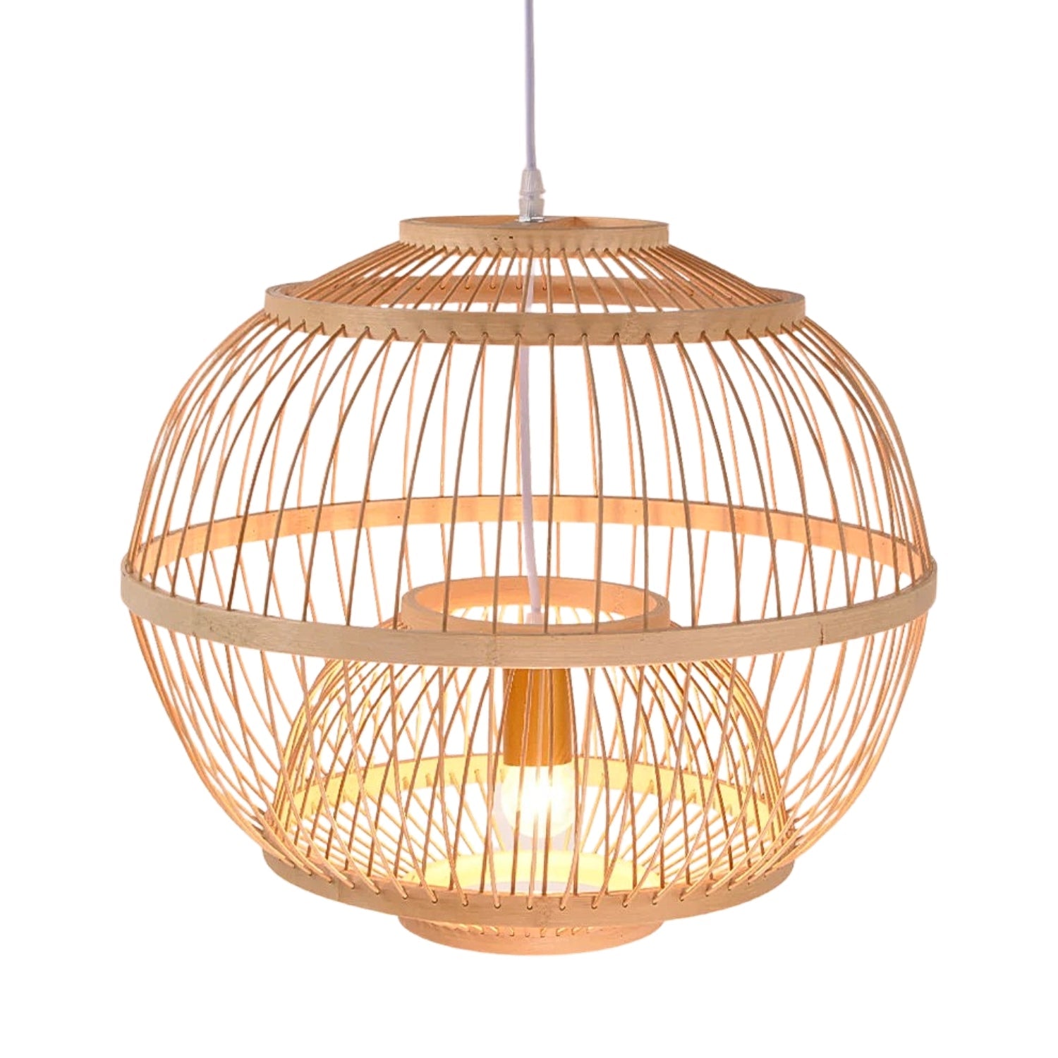 Lattice Bamboo Pendant Light