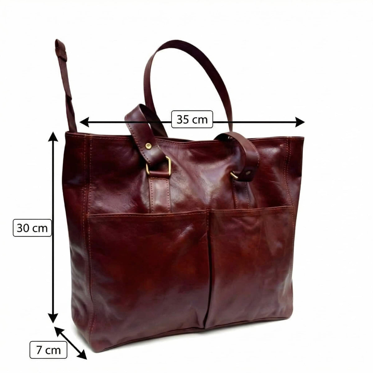 Large Leather Tote Bag – Handmade Everyday Work Bag