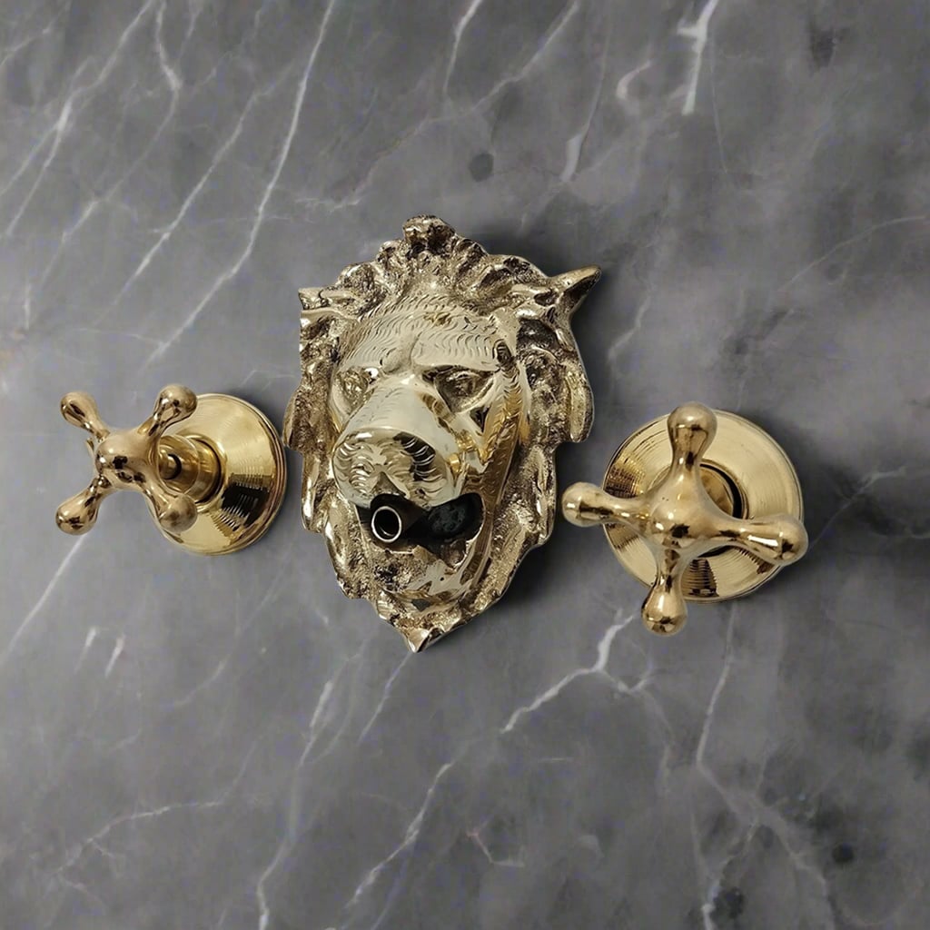 Lion Head Wall Brass Faucet