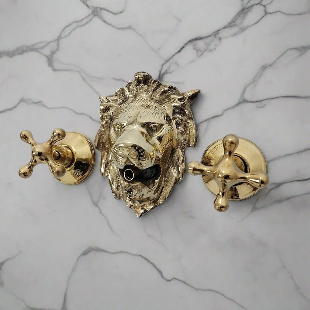 Lion Head Wall Brass Faucet