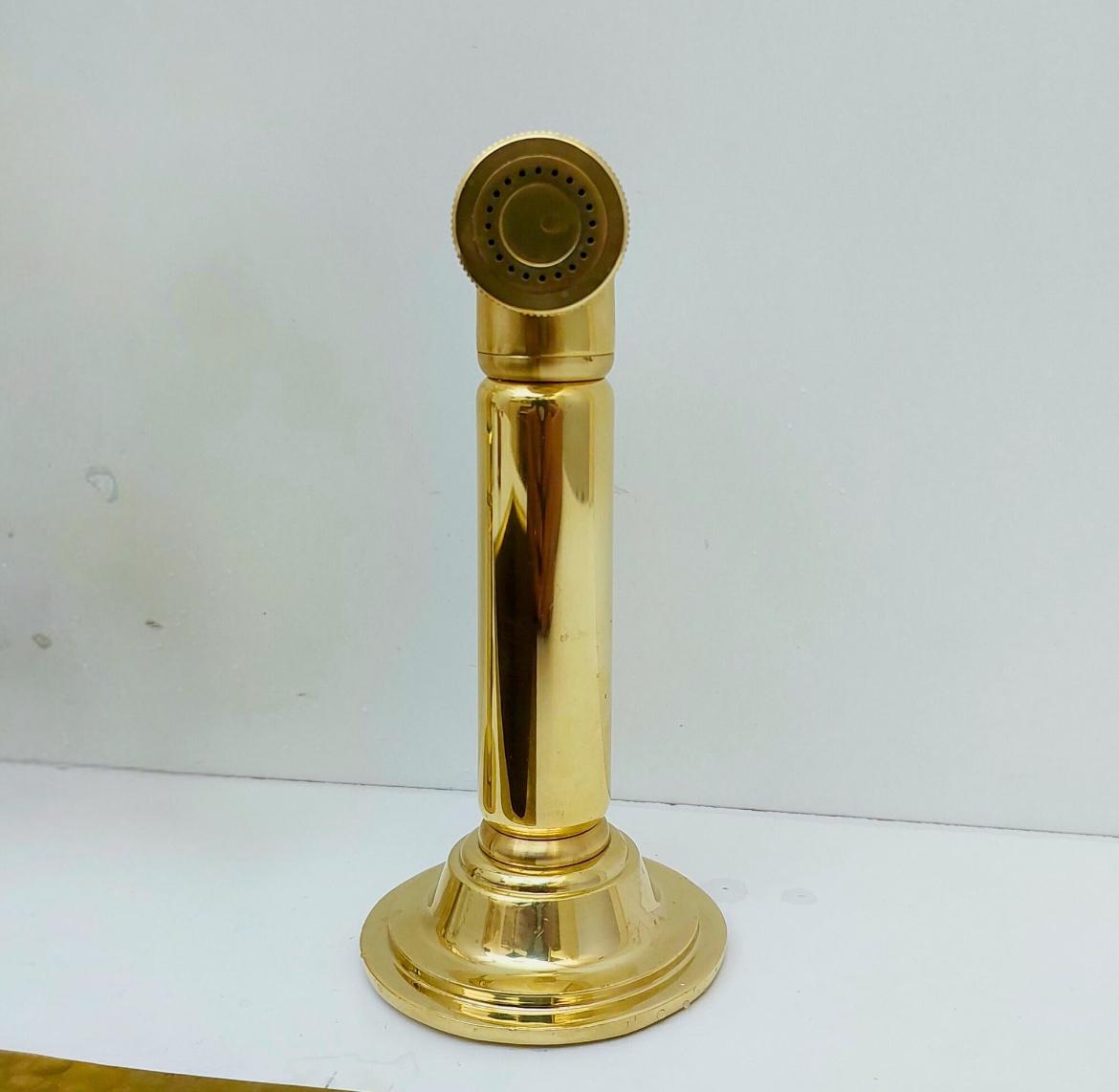 Luxury Brass Bridge Kitchen Faucet with Side Sprayer and Drinking Tap