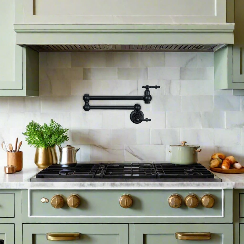 Retractable Wall-Mount Pot Filler Faucet
