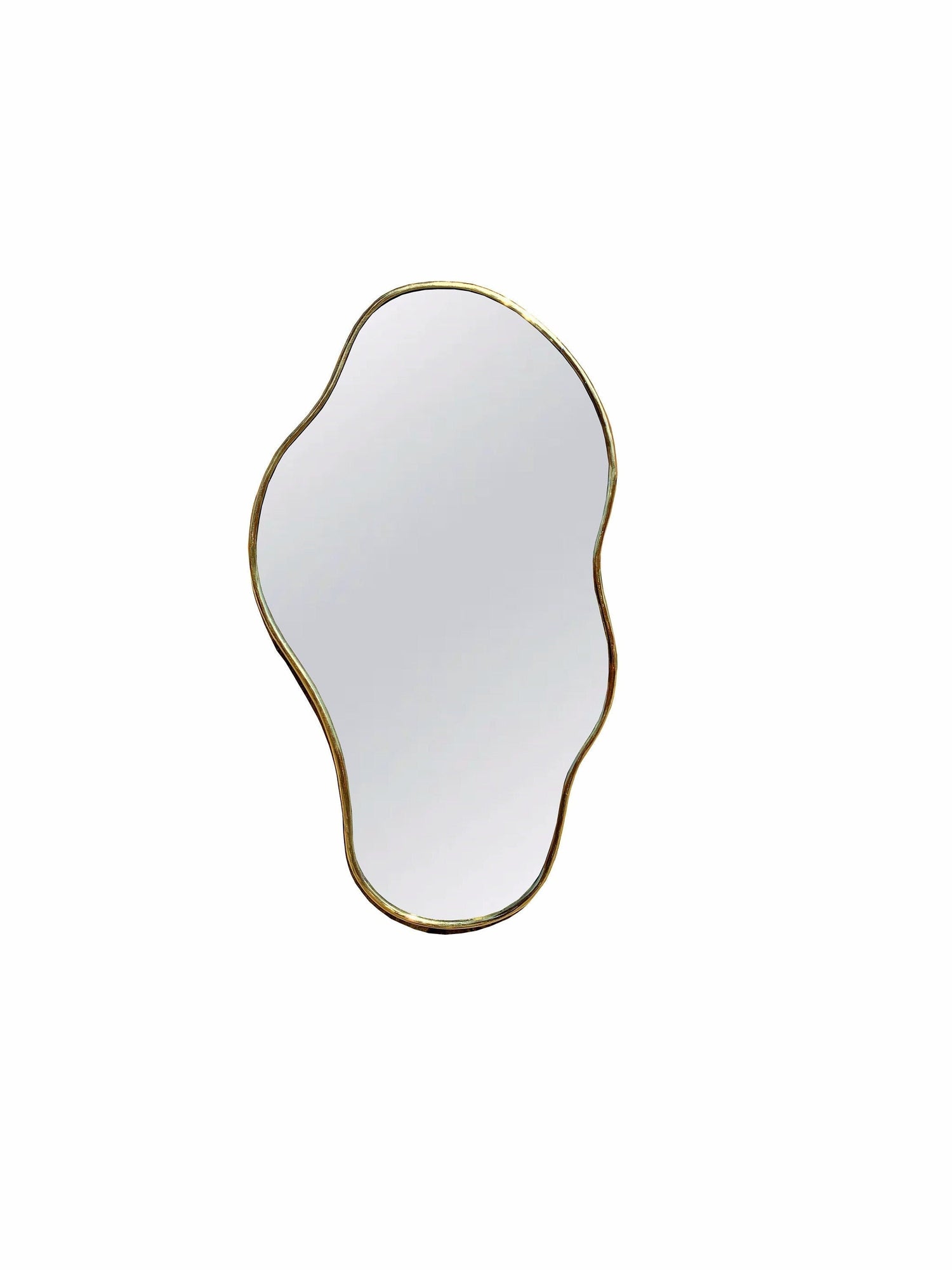 Varaudu Asymmetrical Brass Mirror Handmade Wall Brass Mirror 369099651 - Antique Brass Bathroom Mirror, Vanity Wall Decor