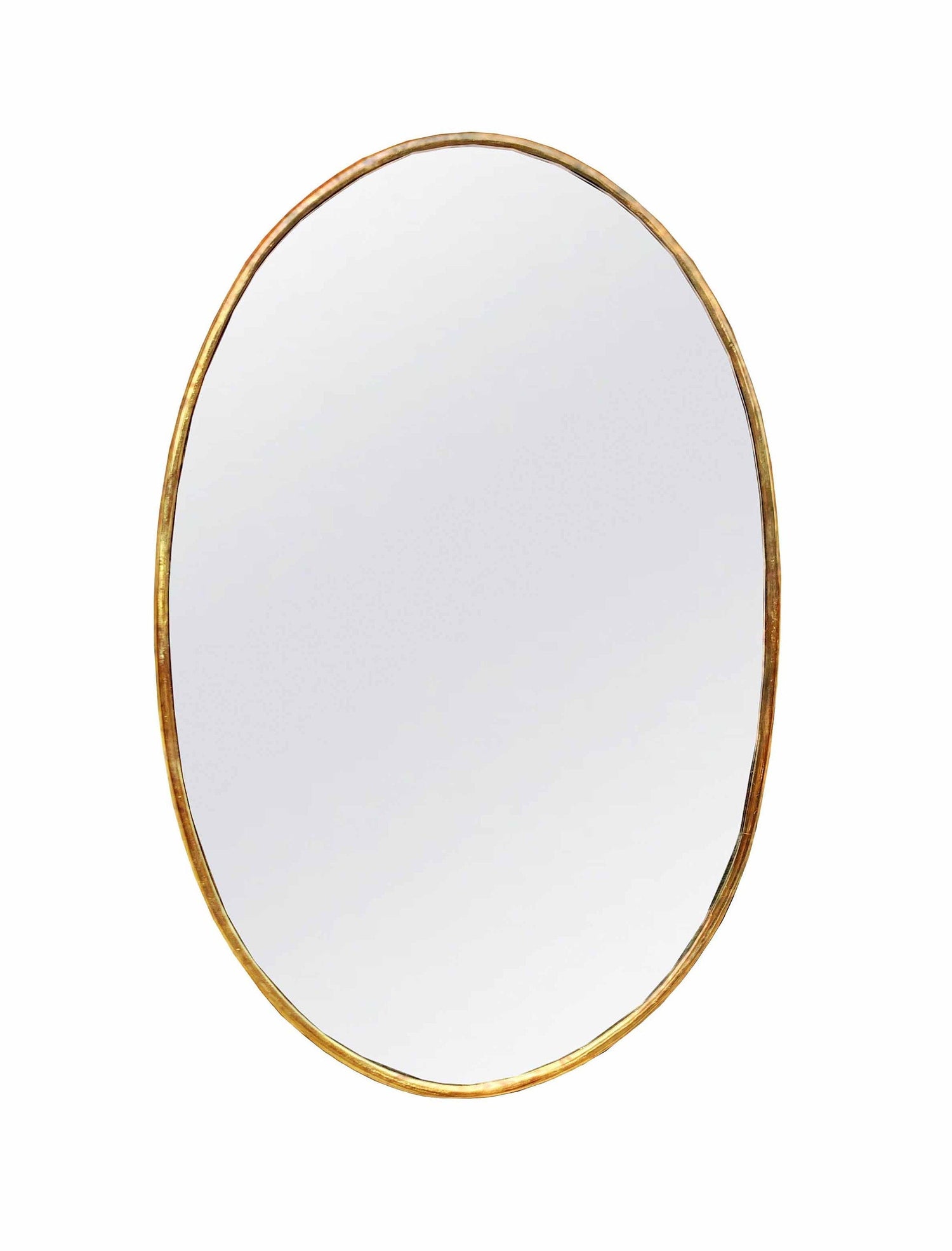 Varaudu Oval Antiqued Brass Mirror Unlacquered Brass Mirror 369099905 - Antique Brass Bathroom Mirror, Vanity Wall Decor