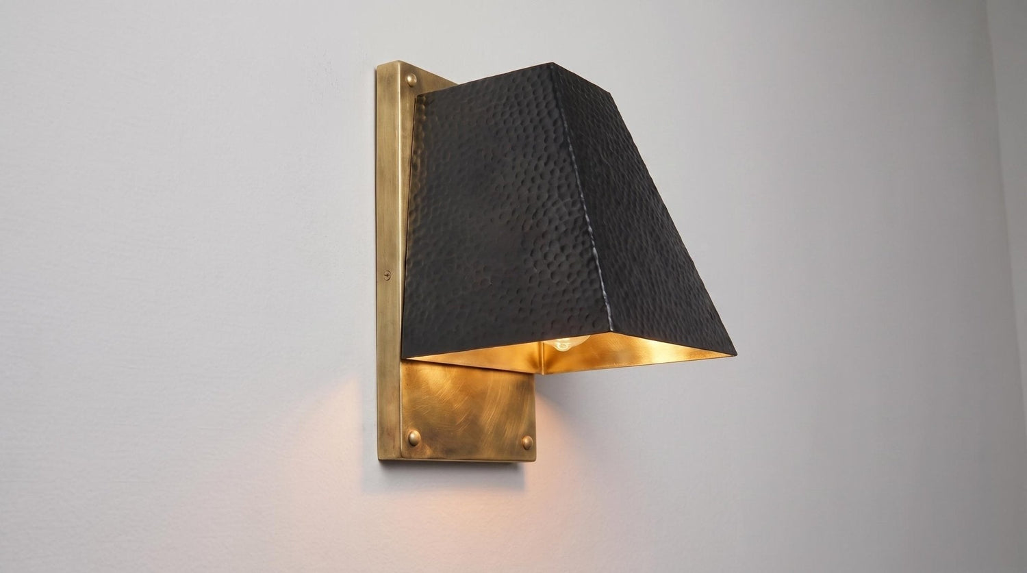 Modern Black and Gold Brass Outdoor Wall Light, Architectural Geometric Foyer Brass Lamp, Luxury Exterior Wall Lantern