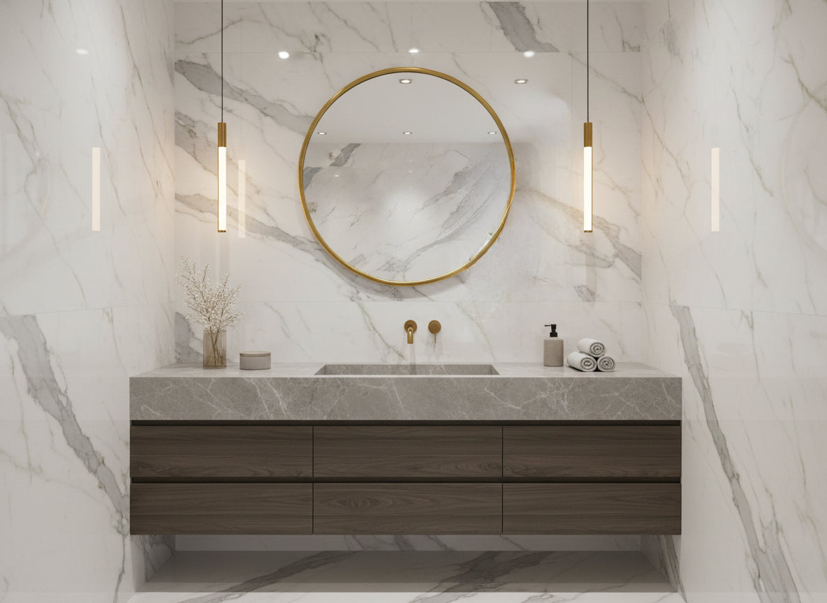Varaudu Gold Brass Circle Mirror Unlacquered Brass Mirror 369099656 - Antique Brass Bathroom Mirror, Vanity Wall Decor