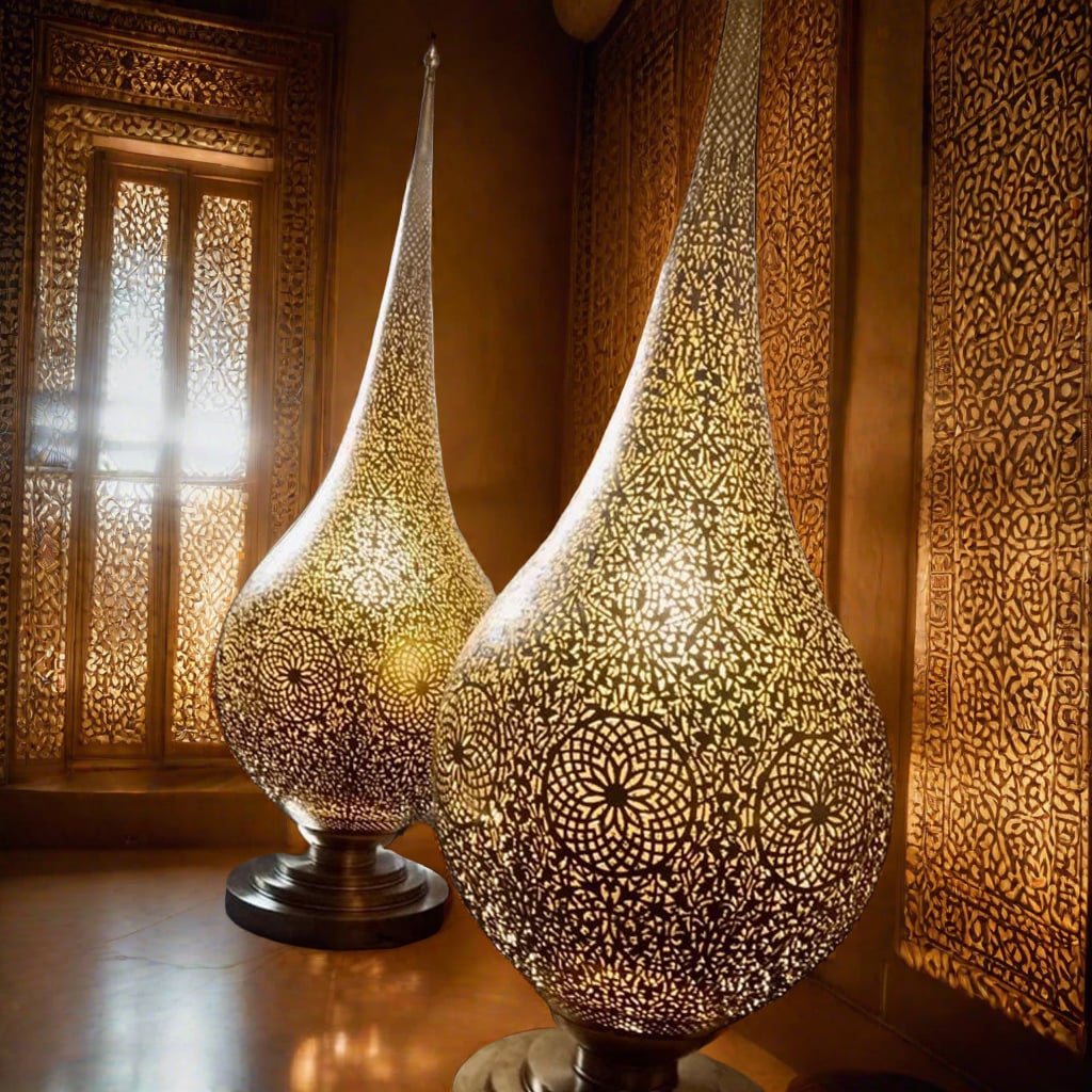 Handcrafted Moroccan Brass Floor Lamp