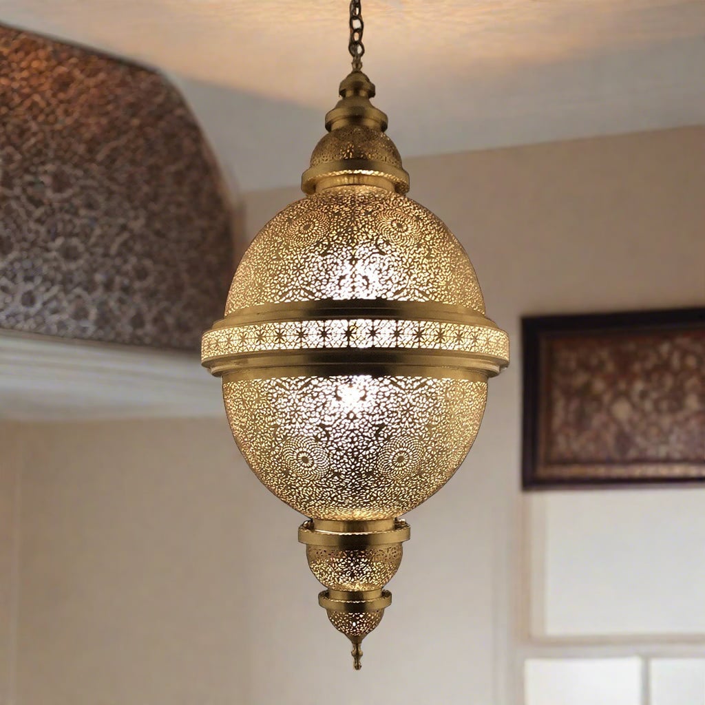Handcrafted Moroccan Ceiling Lamp - Custom Made