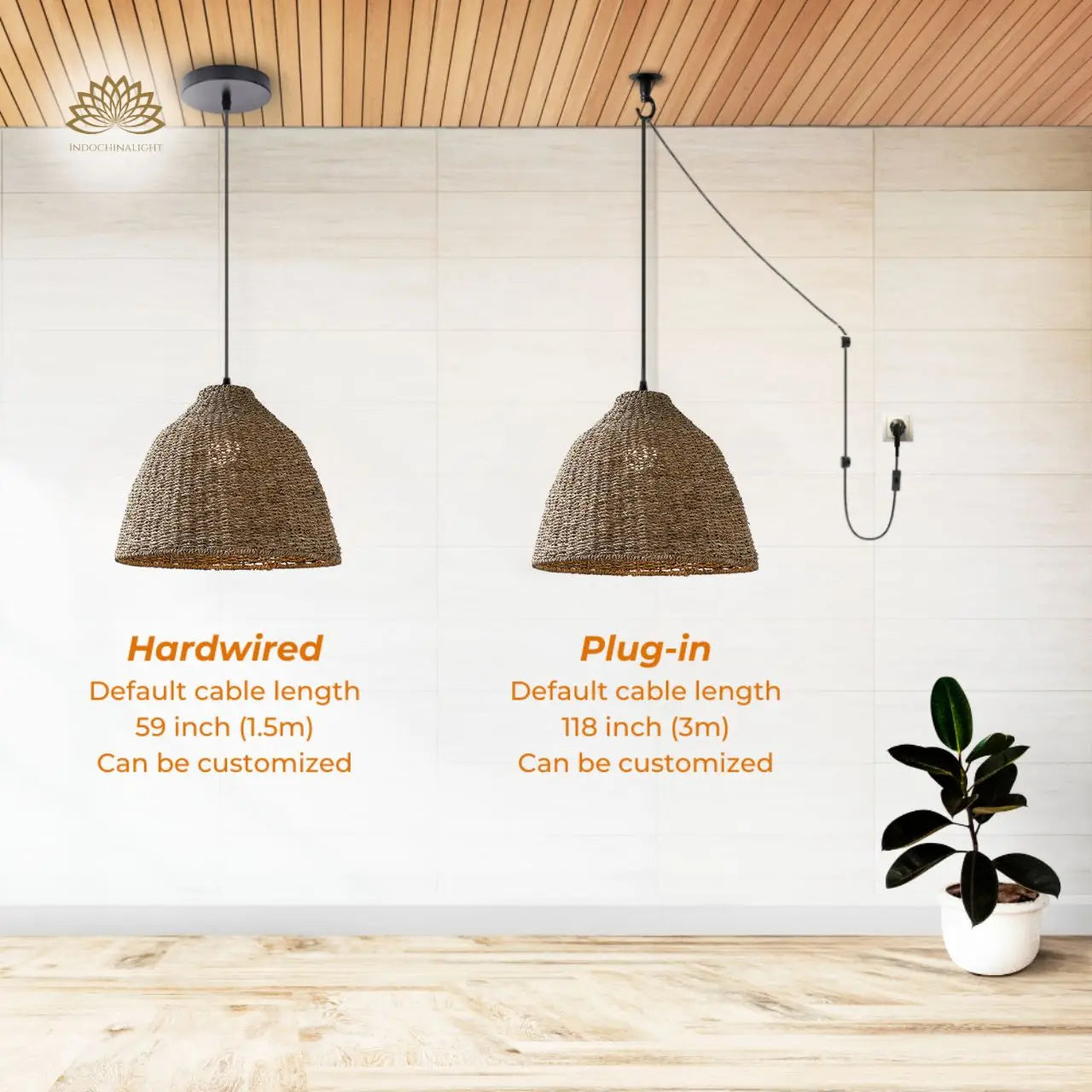 Nehara Wicker Pendant Light