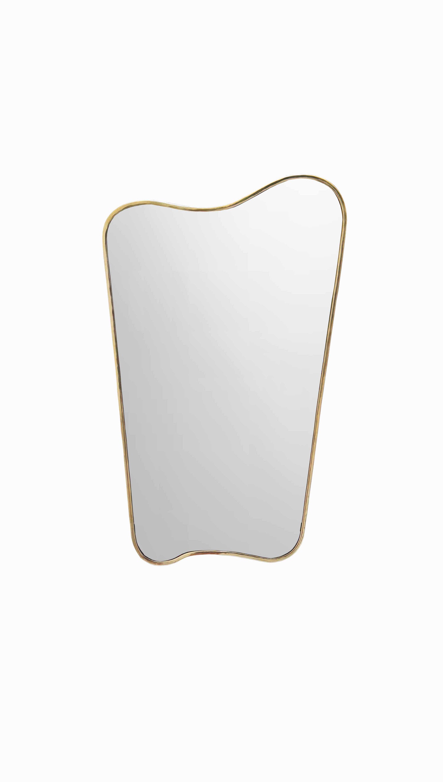 Varaudu Freeform Wall Mirror - Antique Brass Bathroom Mirror, Vanity Wall Decor