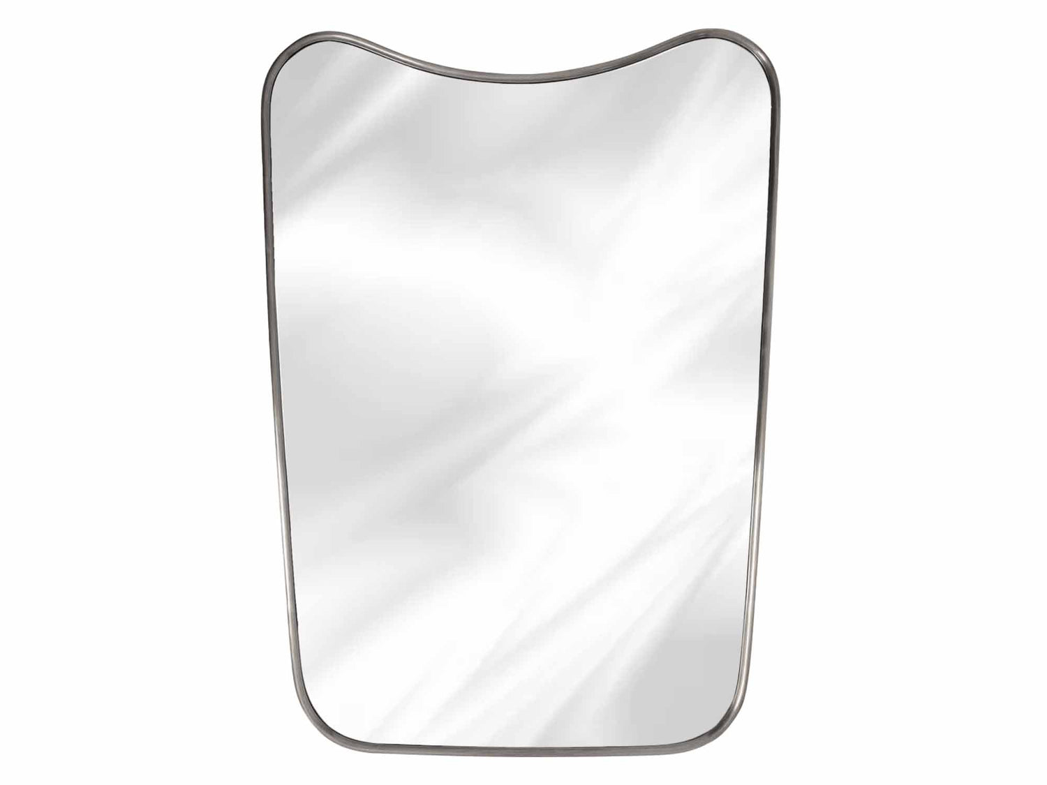 Varaudu Curved Brass Mirror Frame Wall Mirror - Antique Brass Bathroom Mirror, Vanity Wall Decor