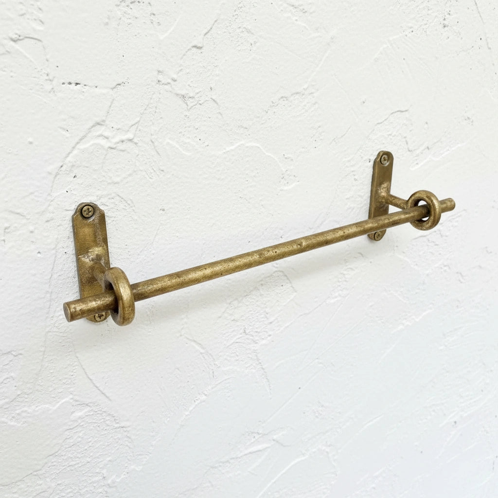 Antique Brass Towel Bar – Solid Brass Wall Mounted Bathroom Rail