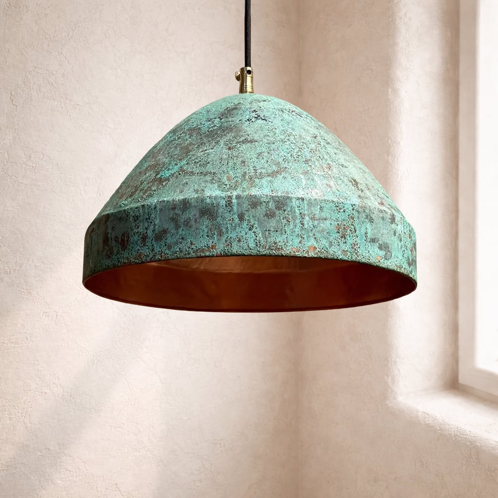 Rustic Copper Dome Pendant Light