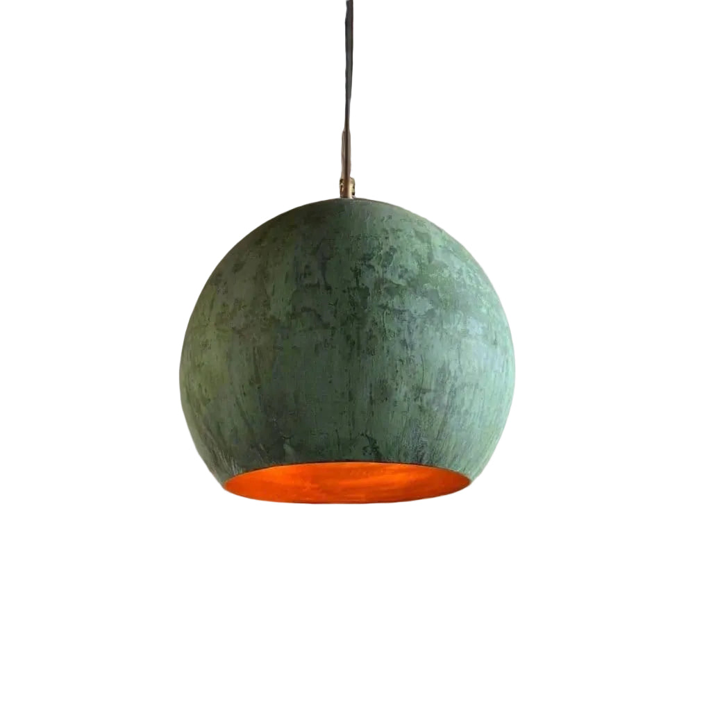 Oxidized Copper Rustic Pendant Light