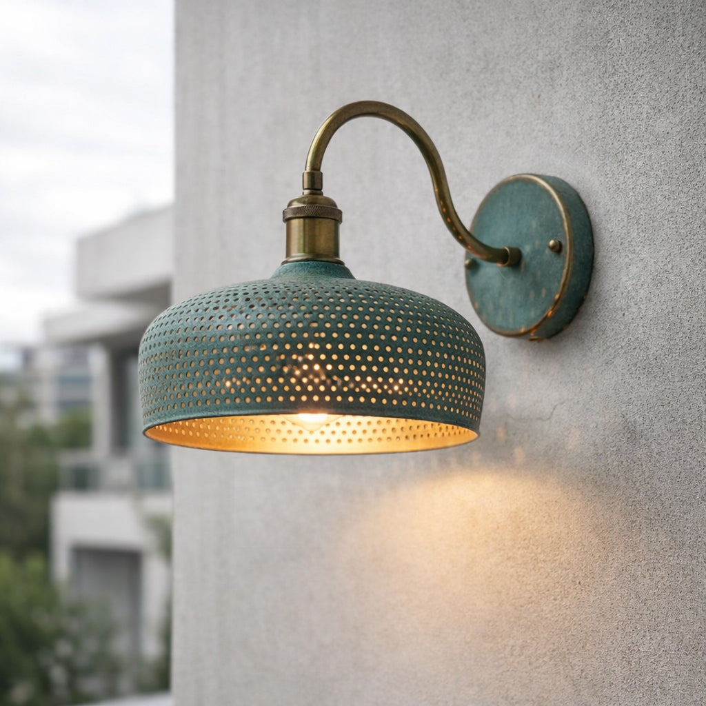 Perforated Copper Wall Sconce