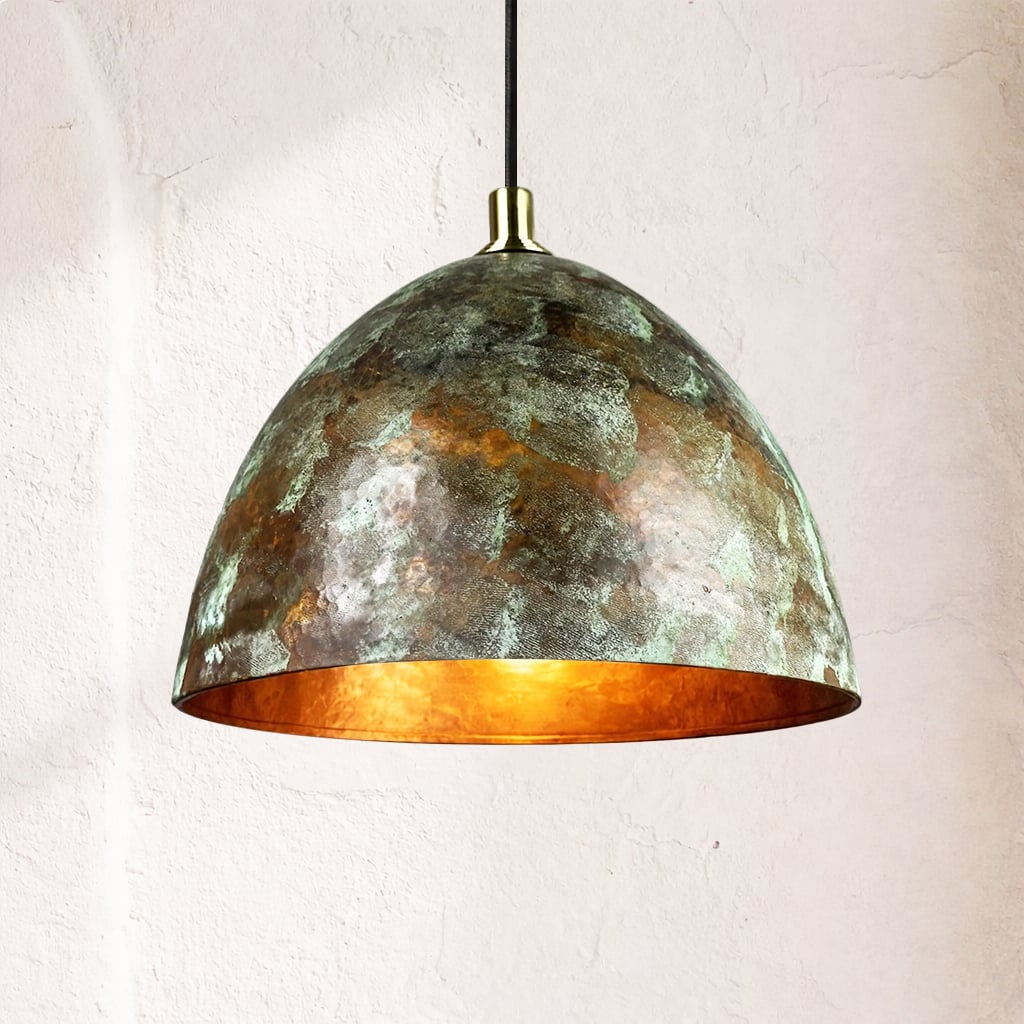 Dome-shaped Copper Pendant Lamp