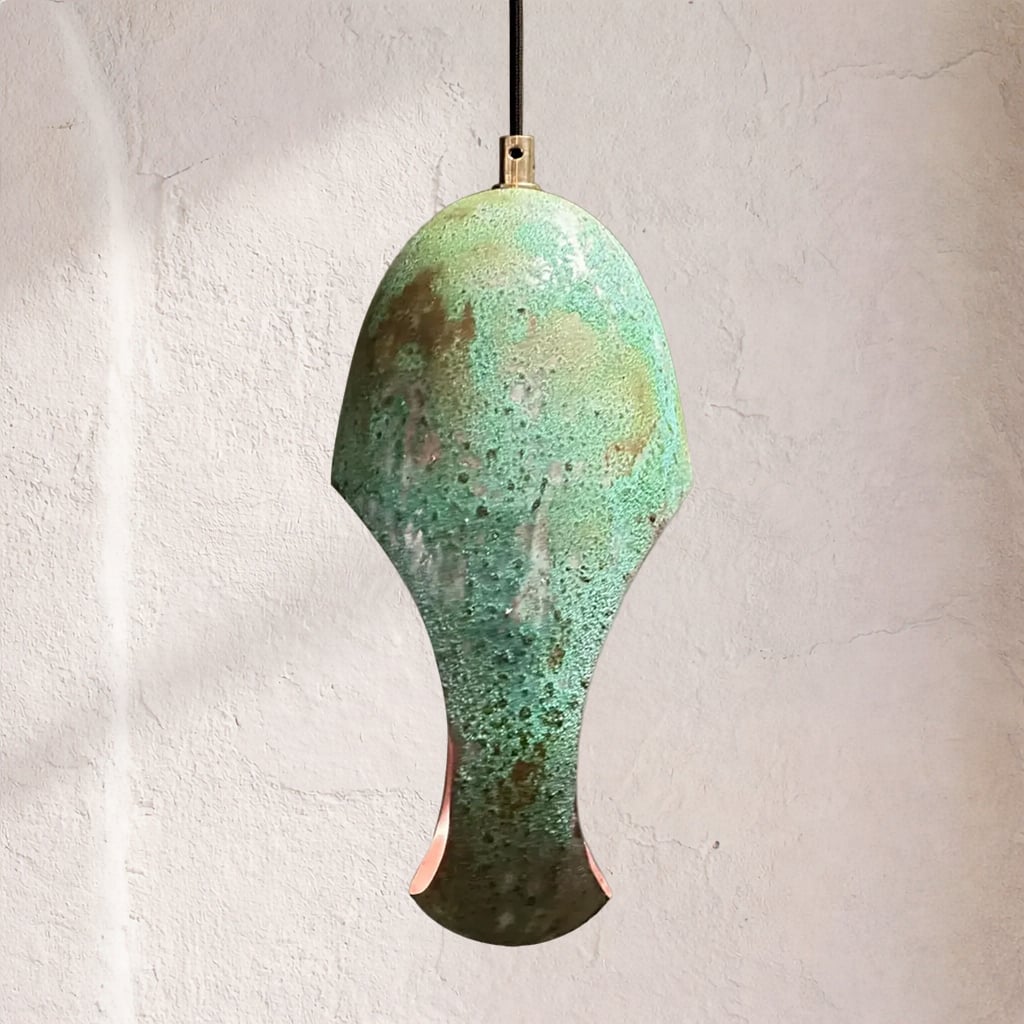 Cutout Patina Copper Pendant Light