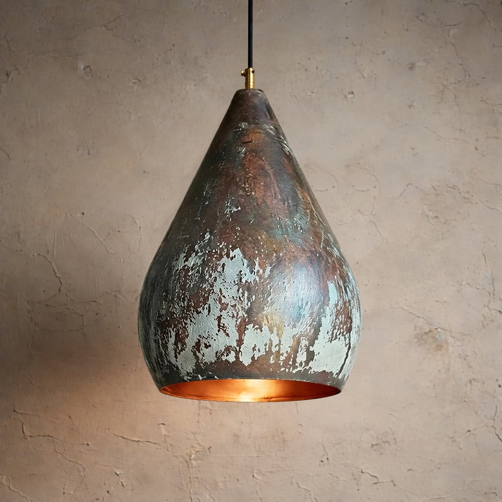 Teardrop Patina Copper Pendant