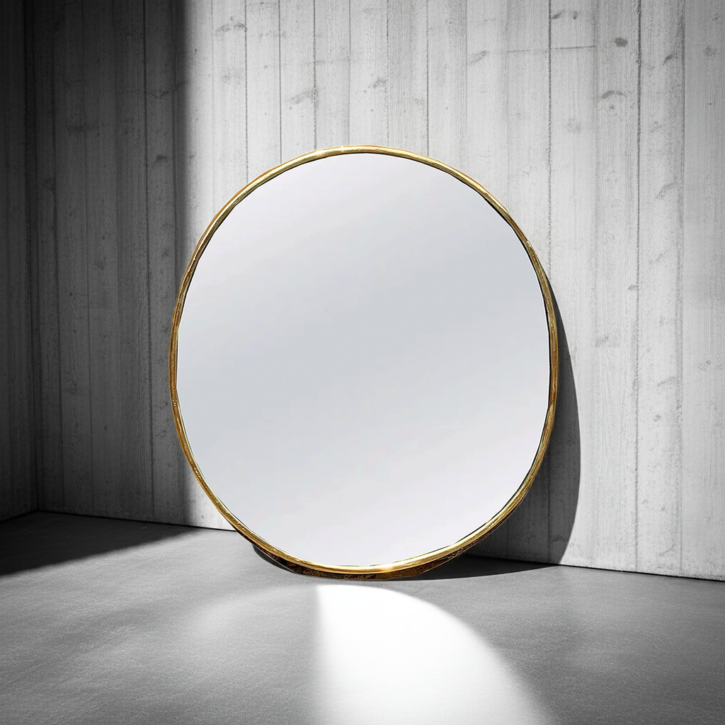 Varaudu Antique Brass Mirror Handmade Oval Golden Wall Mirror 369099912 - Antique Brass Bathroom Mirror, Vanity Wall Decor