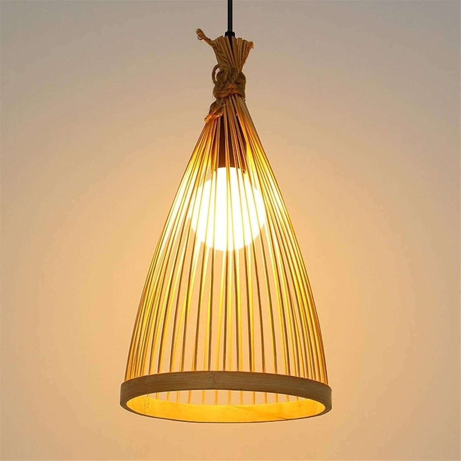 Rasri Small Cone Bamboo Pendant Light Shade