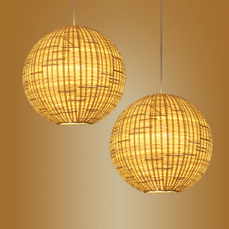 Santa Barbara Round Bamboo Pendant Light