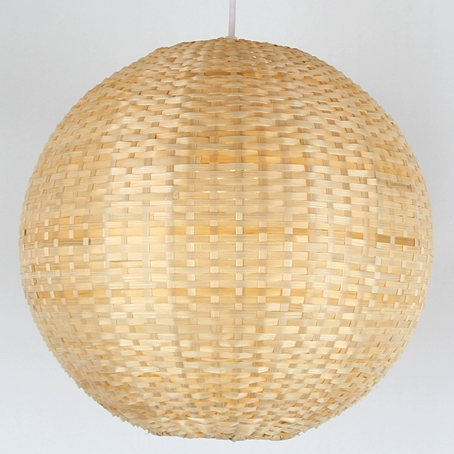 Santa Barbara Round Bamboo Pendant Light