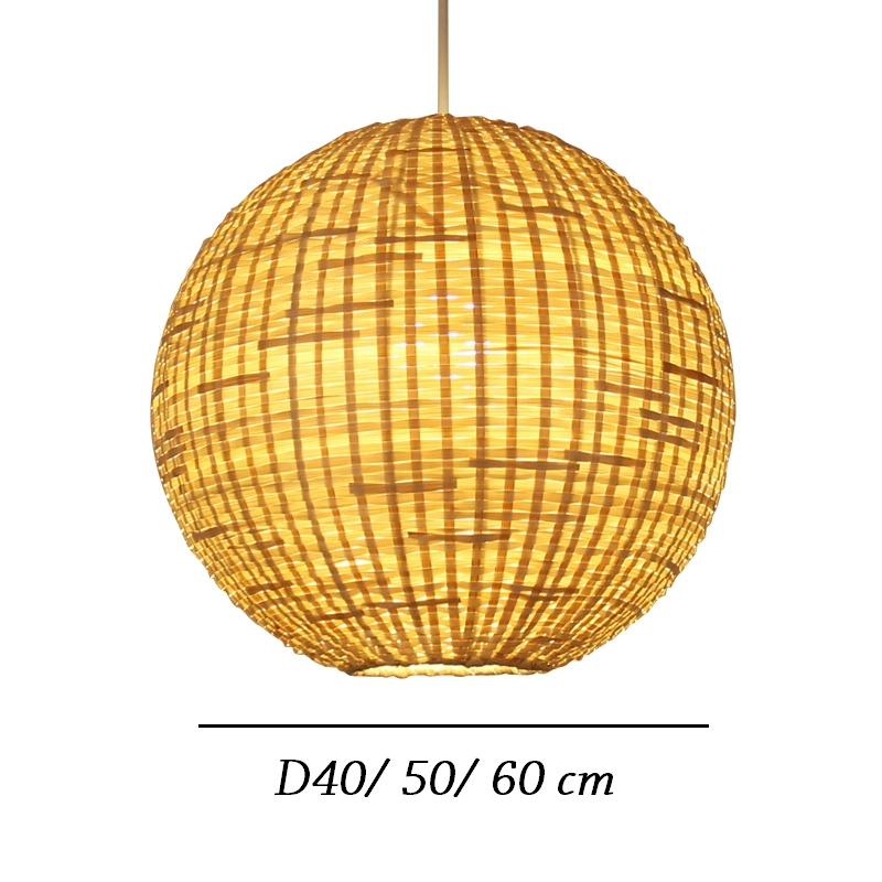 Santa Barbara Round Bamboo Pendant Light