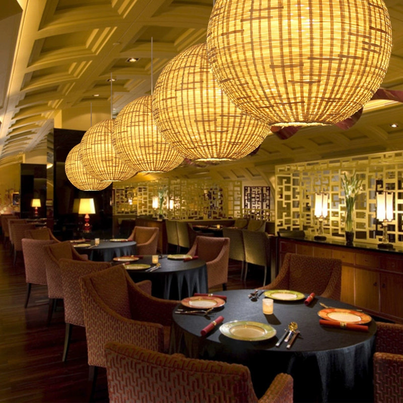 Santa Barbara Round Bamboo Pendant Light