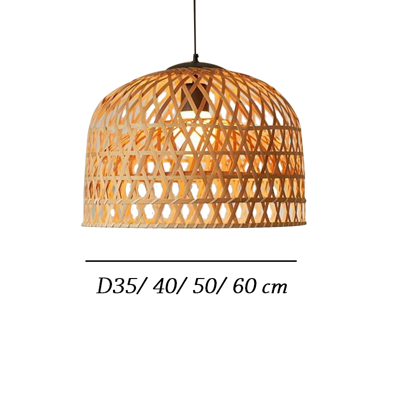 Shuangz Bamboo Woven Dome Pendant Light