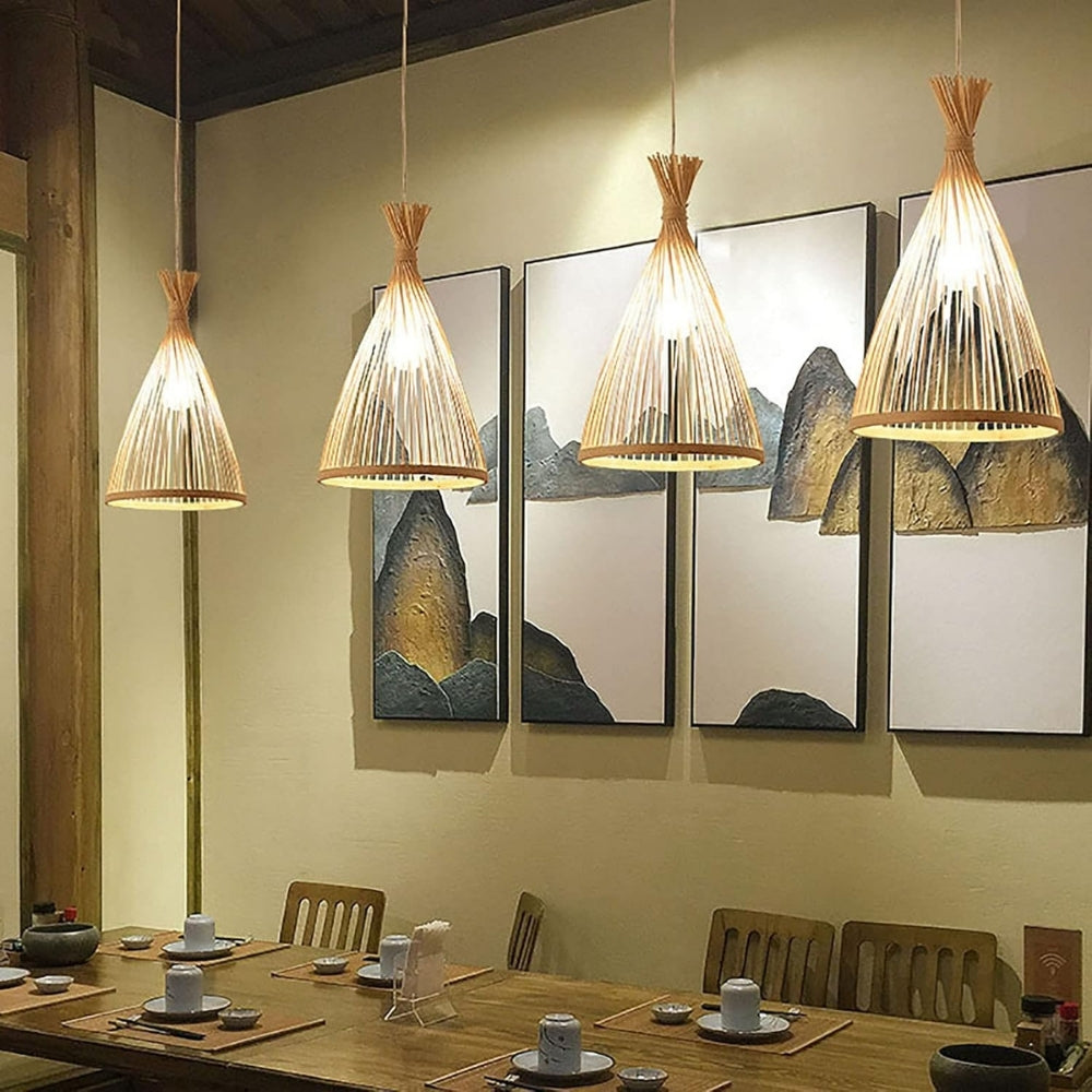 Rasri Small Cone Bamboo Pendant Light Shade