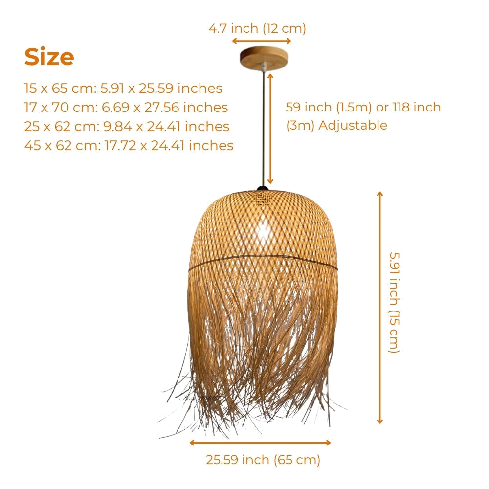 Tassel Bamboo Pendant Light Shade