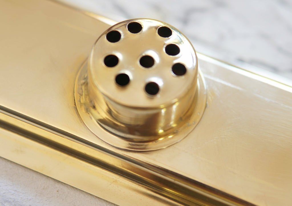 Elegant Solid Brass Linear Shower Drain for Walk-In Showers