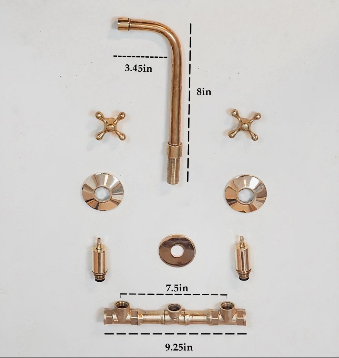 Solid Brass Wall-Mount Faucet – Luxury Bathroom Fixture