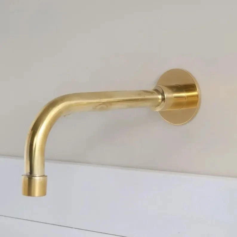Solid Brass Wall-Mounted Bathtub Spout