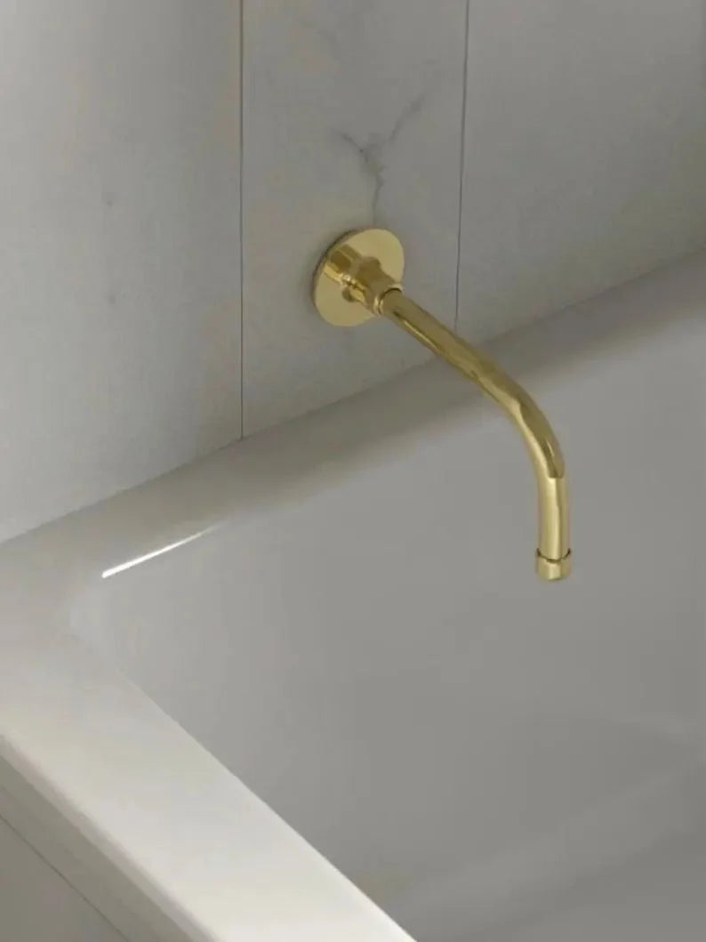Solid Brass Wall-Mounted Bathtub Spout