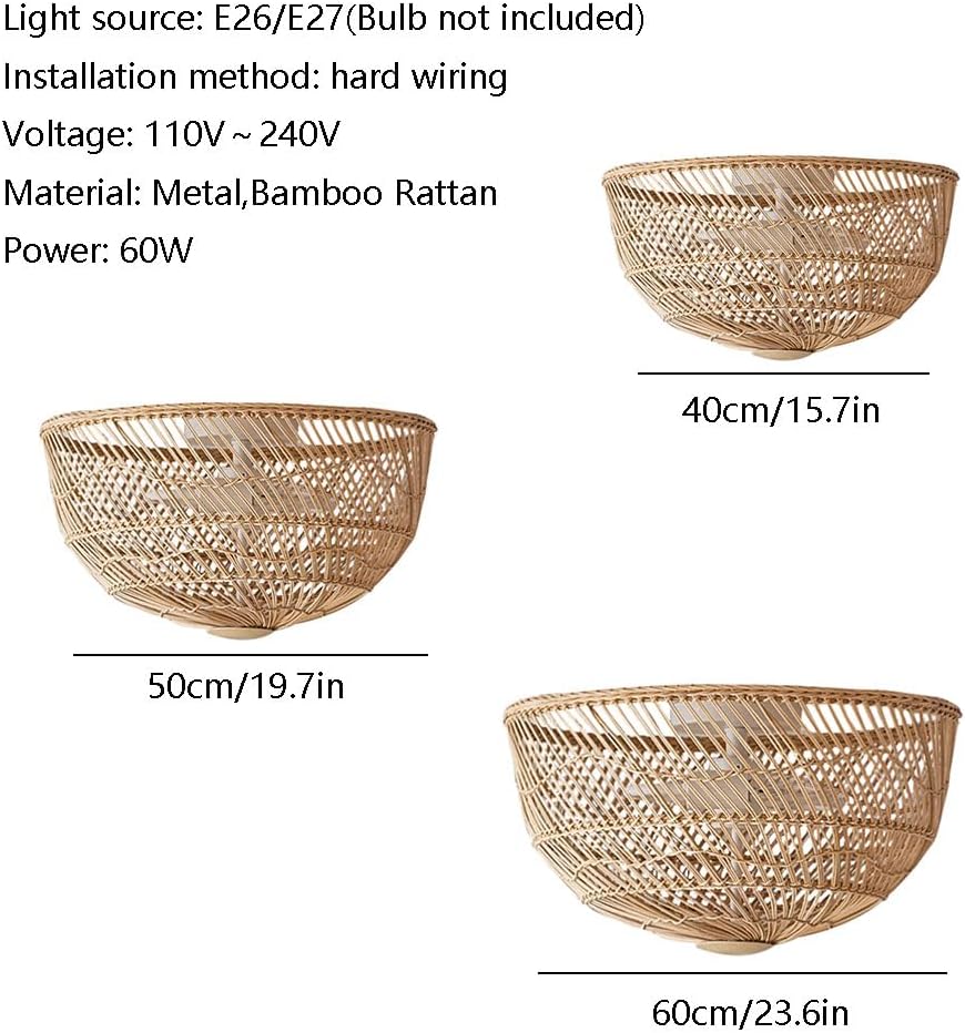 Pottery Barn White Dome Rattan Light Fixture
