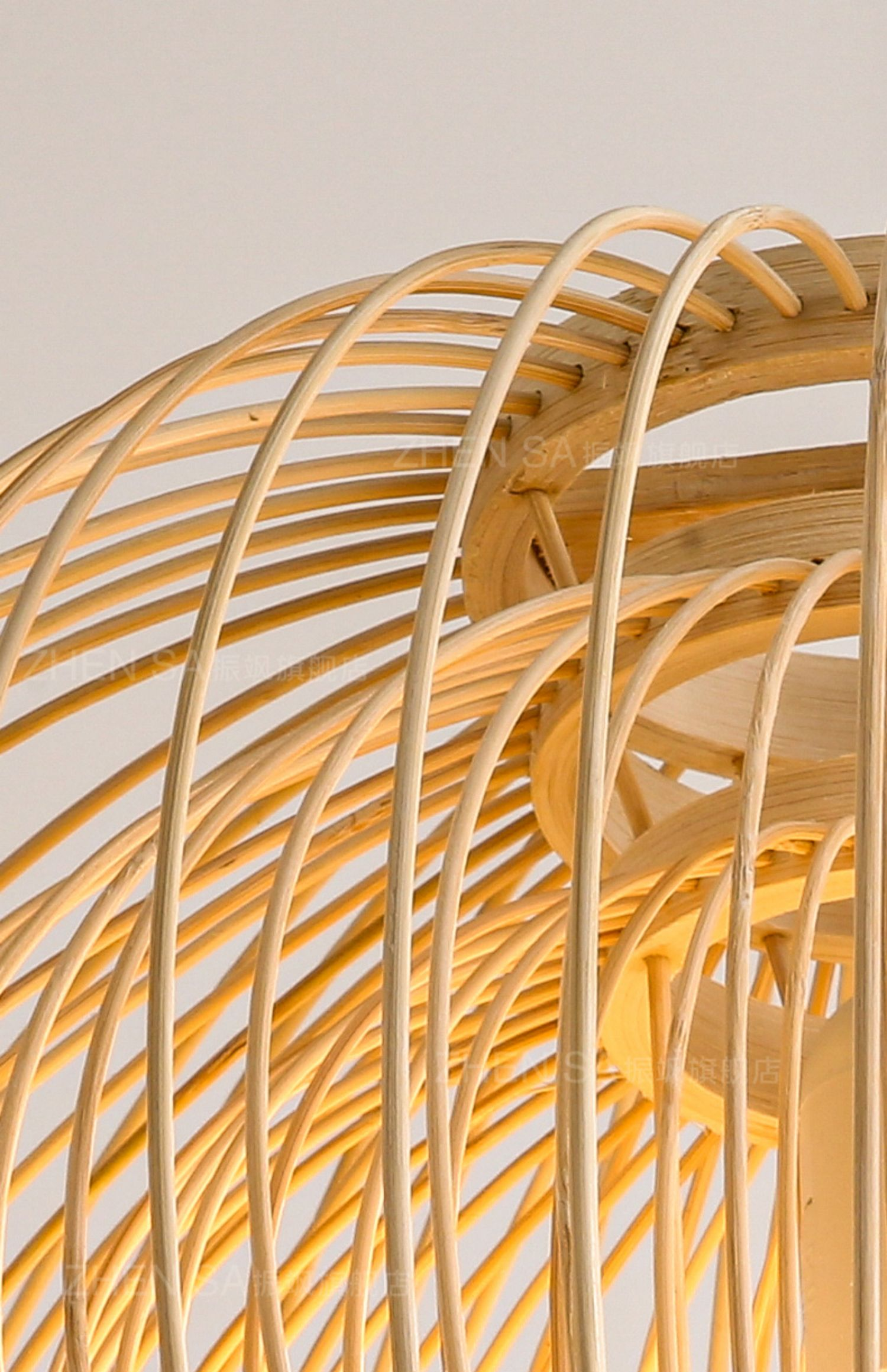 Plura Sphere Bamboo Pendant Light