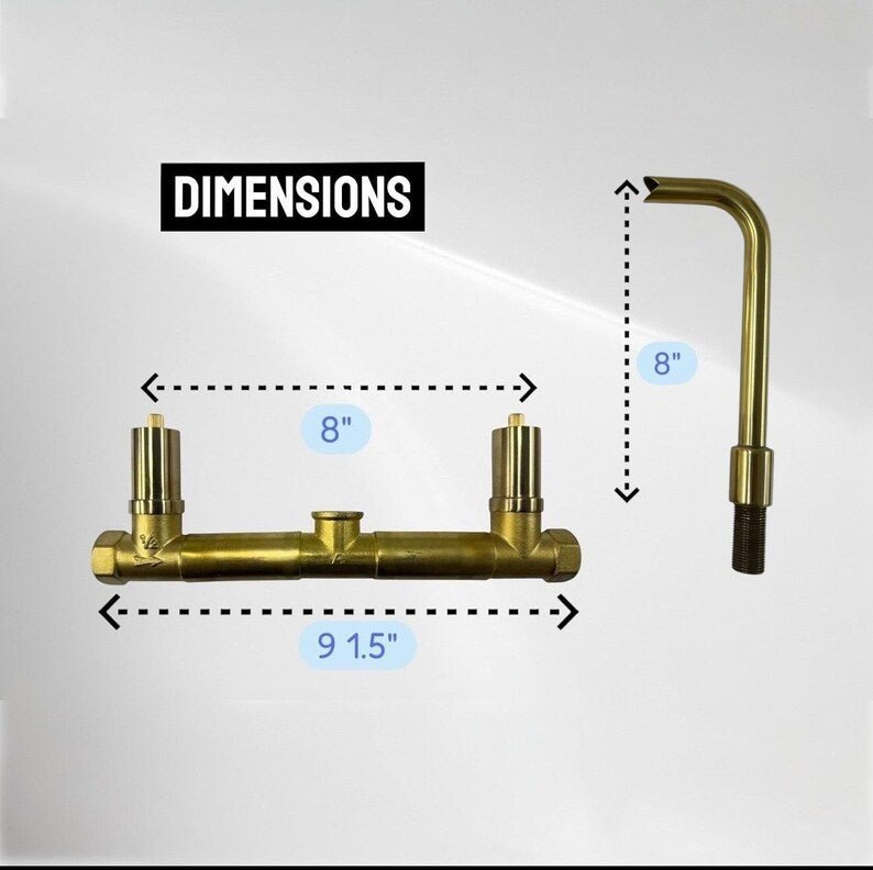 Antique Brass Tub Filler and Bathtub Faucet | Handcrafted Brass Bathroom Fixtures