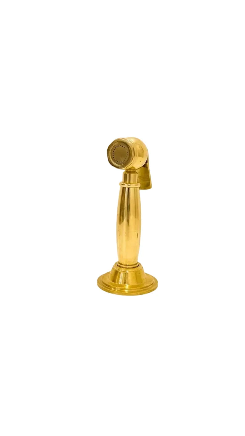 Uncoated solid brass side sprayer faucet, kitchen sprayer