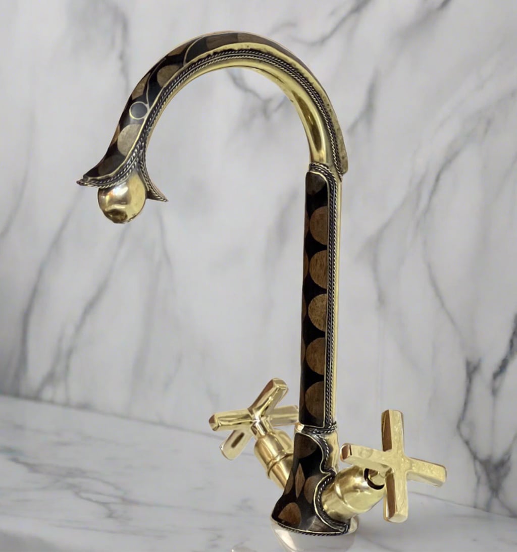 Brass & Resin Bathroom Faucet