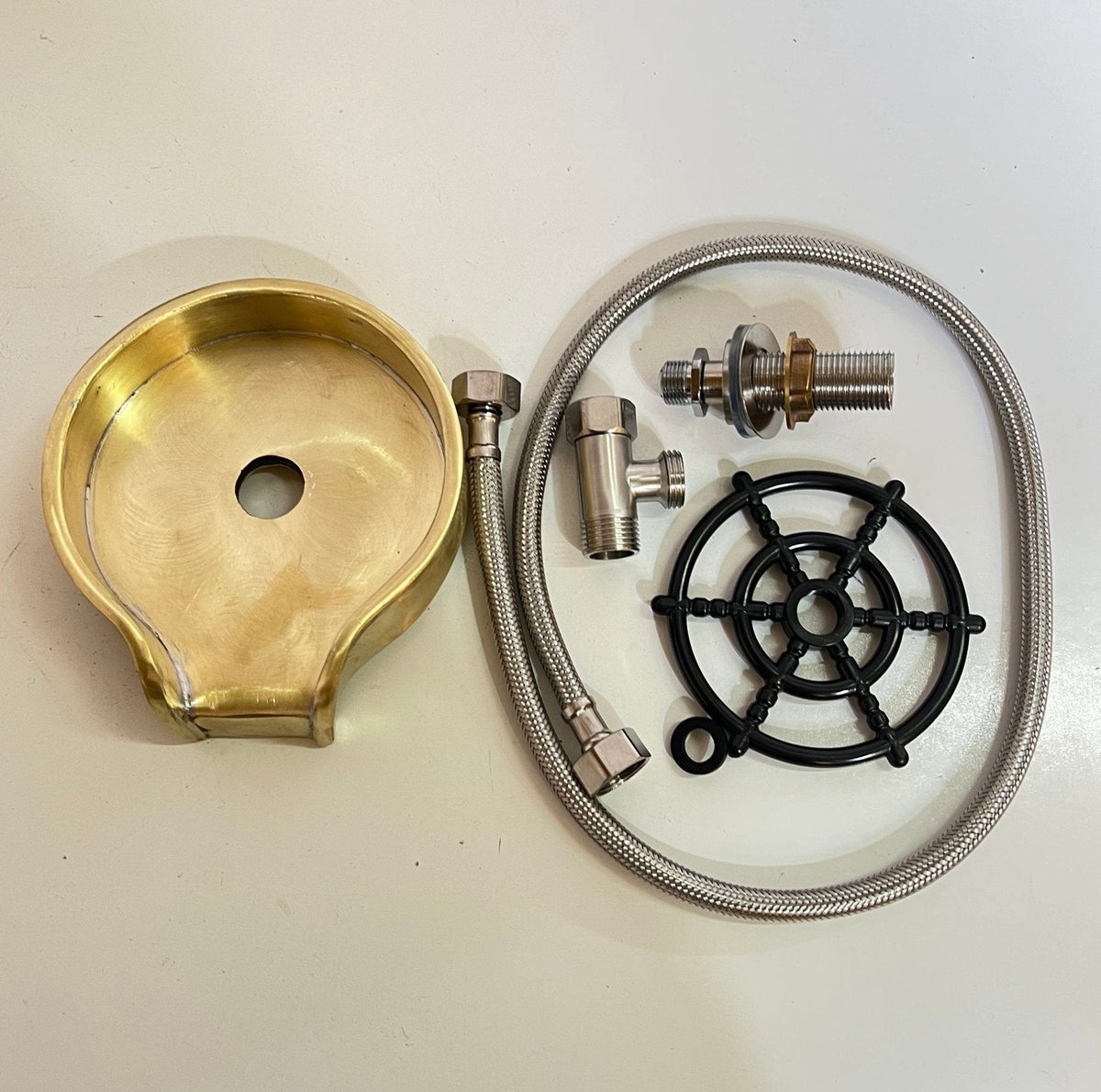 Unlacquered Brass Glass Rinser For Kitchen Sinks, Glass rinser for kitchen sink