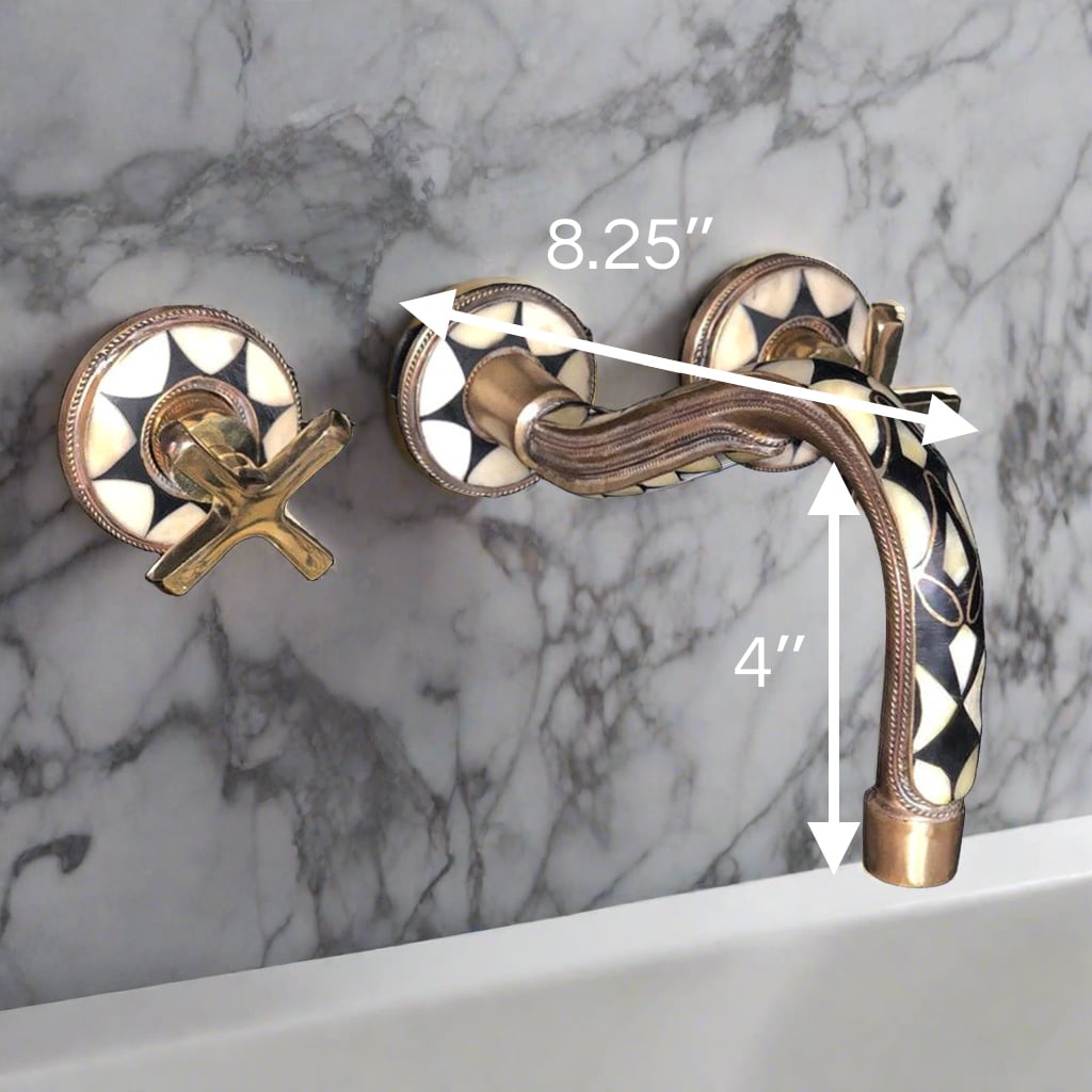 Wall Mount Faucet with Brass & Resin