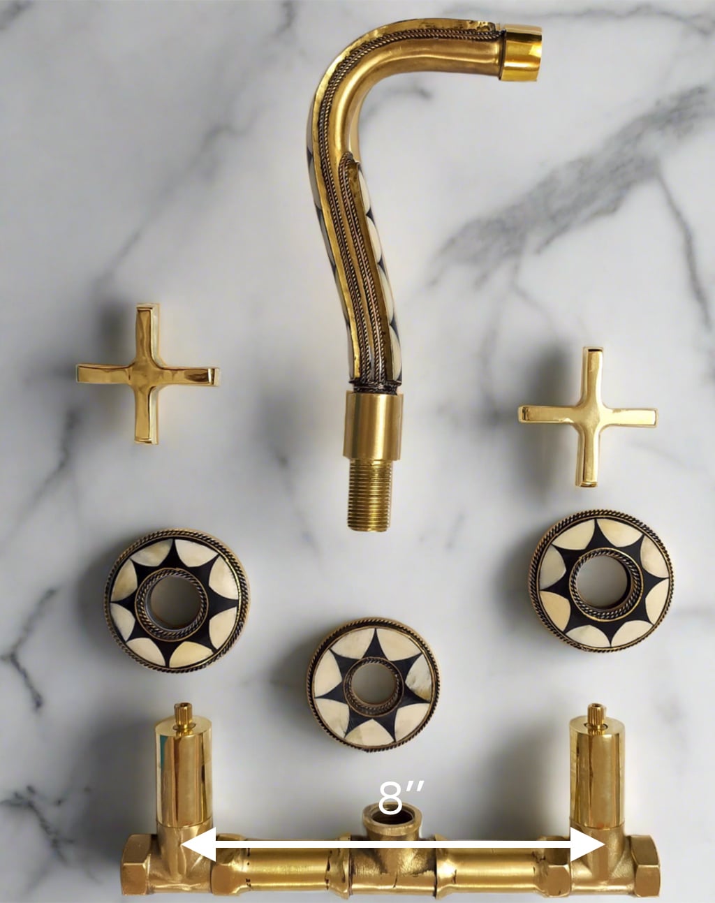 Wall Mount Faucet with Brass & Resin